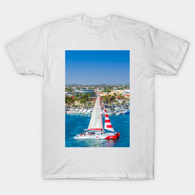 Sailing in Aruba T-Shirt by Debra Martz